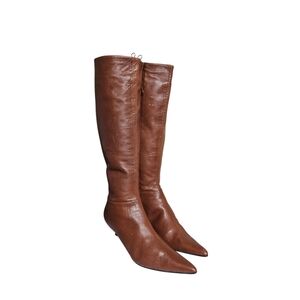 Kimel Design Studio Women's Leather Knee Boots 7 B Pointy Toe